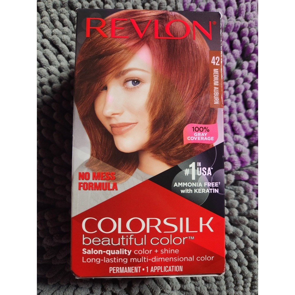 Revlon Colorsilk Color w/ Bond Repair Complex 42 Medium Auburn Permanent‎ Color